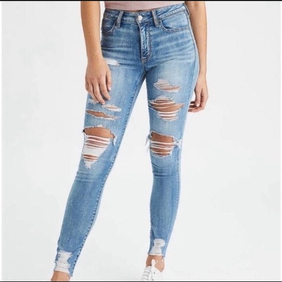✨SOLD✨American Eagle Next Level Hi Rise Jegging Distressed - Picture 3 of 8
